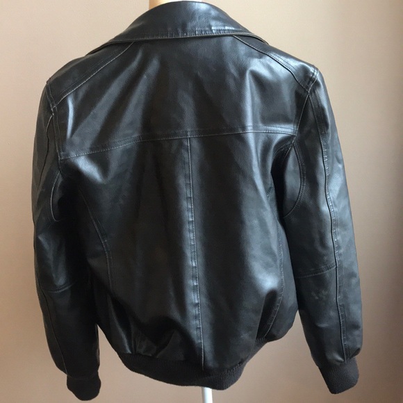 Tommy Hilfiger faux leather jacket Sz L - Picture 5 of 8